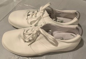 grasshopper white leather sneakers
