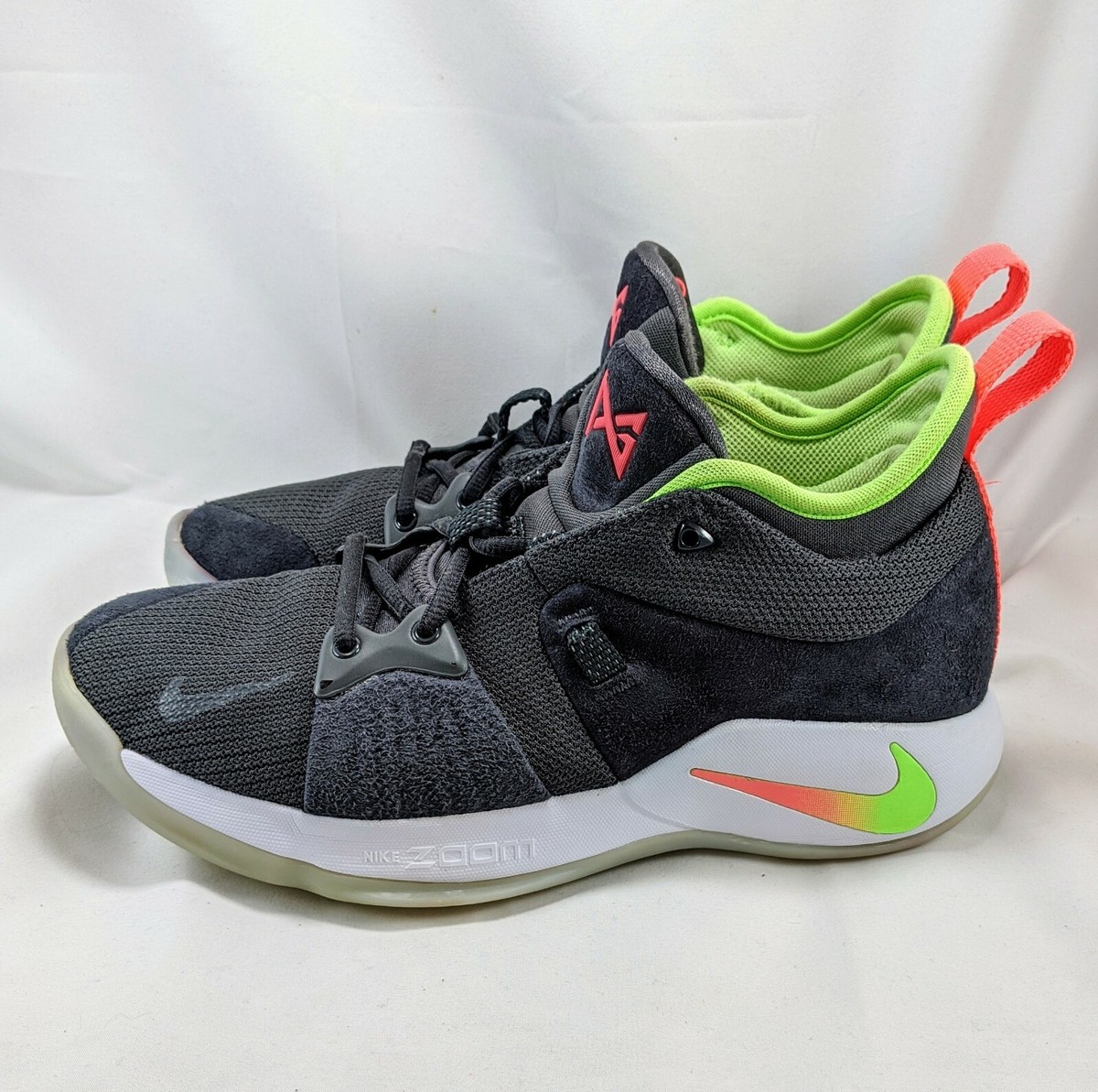 Nike Paul George Shoes PG 2 Anthracite Hot Punch Black AJ2039-005