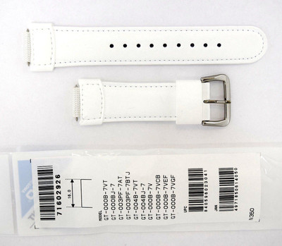 CASIO WATCH BAND: 71602926  BAND FOR GT-000B  WHITE LEATHER