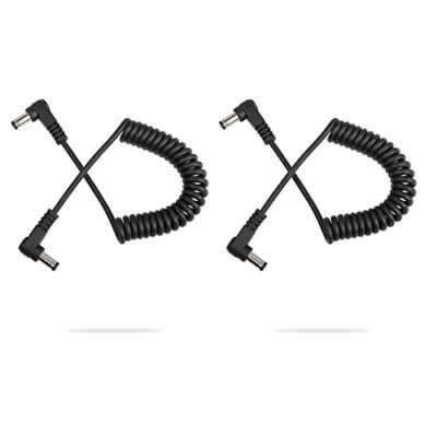 DC Power Extension Cable DC 5.5MM x 2.5MM 90 Degree Male to Male Plug Cable R...