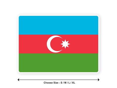 Aufkleber Flagge ASERBAIDSCHAN Aserbaidschanisch 10cm(S) - 28cm(XL) sticker