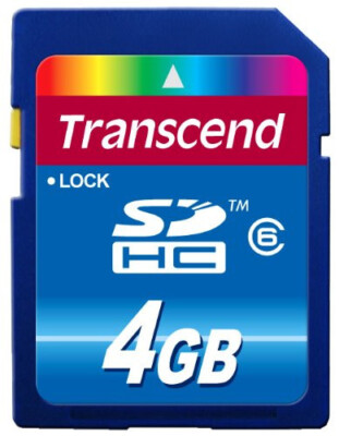 Transcend SDHC Card 4 GB, Speicherkarte Class 6 TS4GSDHC6