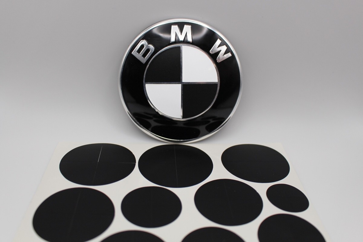 Matte Black BMW Emblem Vinyl Wrap Overlay – Oracal Decal For Roundel Badge, Self-Adhesive (Made In USA) 2 thumbnail image