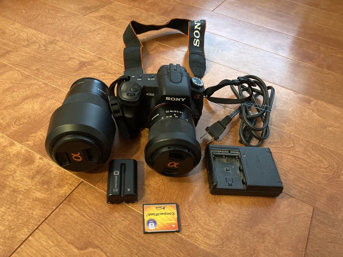 Sony Alpha DSLR-A200 10.2MP Digital SLR Camera - Black (Kit w/ DT