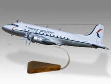 Douglas DC-4 Pacific Western Desk Wood Airplane New Model Large Scale 1/100