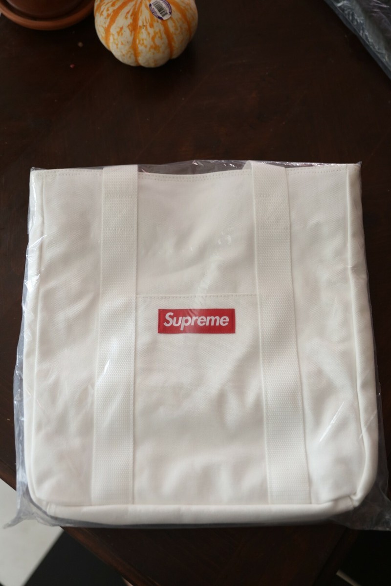 Supreme Canvas Tote Bag White - Brand New, Sealed | eBay