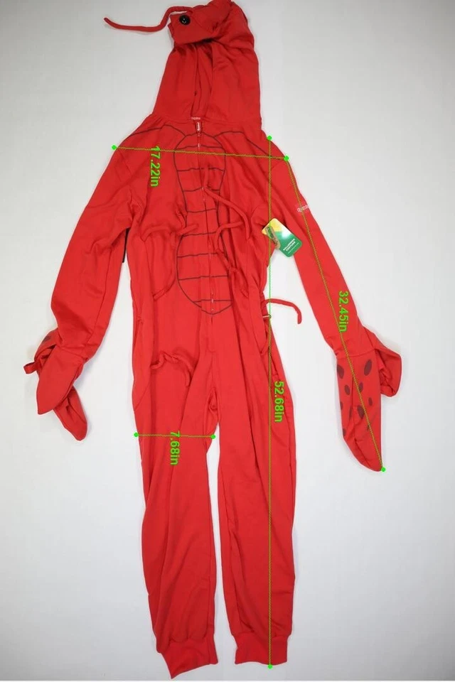 Disfraz de Langosta Elfos Borpsy Rojo Una Pieza Festival de Halloween Adulto Hombre M Foto 2 de 4
