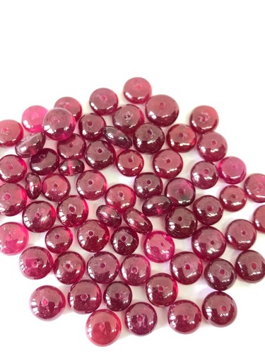 Ruby Rondelle Shape Size 6 - 7 Drill Beads For Bracelet & Beads Strand 6435 - Picture 4 of 5