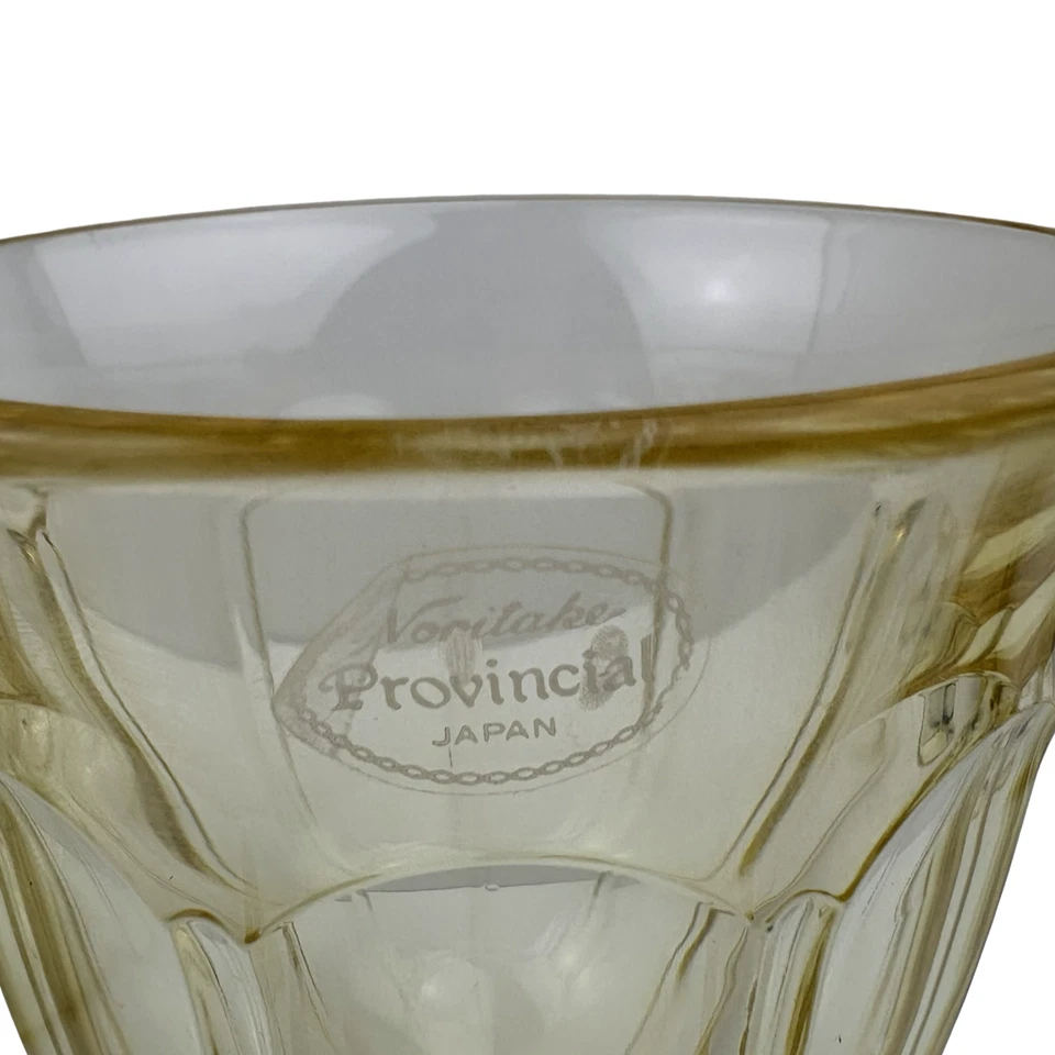 Juego de 4 copas de agua Noritake Provincial miel amarilla de colección 5 1/2" Japón 10 oz Foto 4 de 4