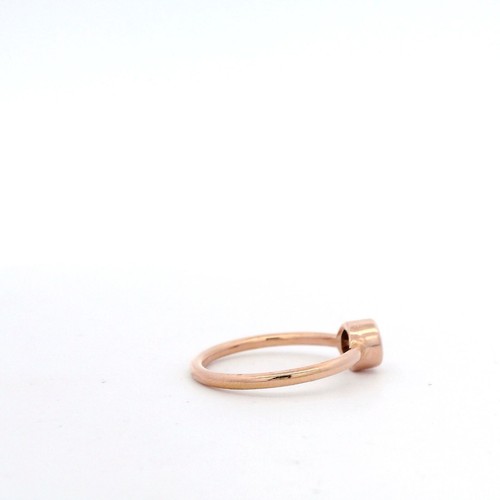 NEW Custom-made 14k Rose Gold 0.35ct Round Brilliant Diamond Bezel Set Ring - Picture 8 of 10