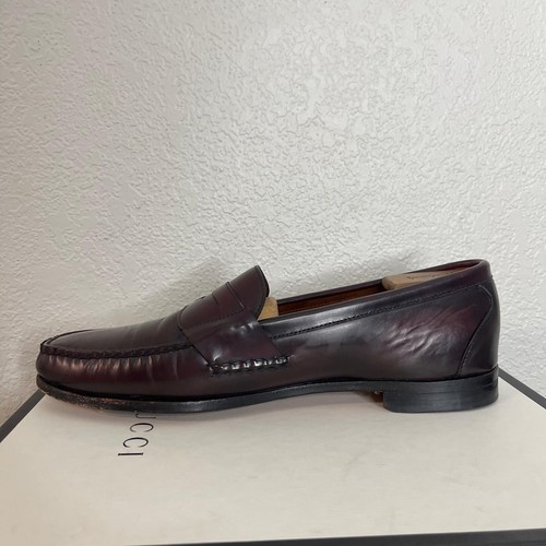 Allen Edmonds Walden 42477 Burgundy Leather Penny Loafer Dress Shoes Mens 14 D - Picture 6 of 11