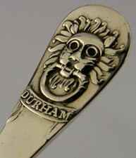 RARE STERLING SILVER DURHAM CATHEDRAL SANCTUARY CADDY SPOON 1911 ANTIQUE
