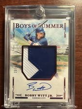 🔥🔥  Bobby Witt Jr Panini Boys Of Summer AUTO PATCH #/49 SP Royals