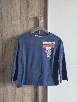 ZARA Jungen Langarmshirt Dunkelblau Gr. 92 | Mickey Mouse Astronaut | sehr gut - Bild 1 von 4