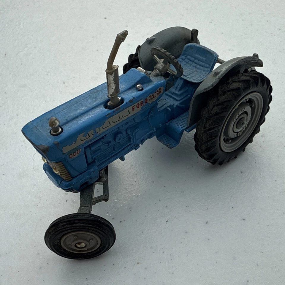 Vintage 1969 Corgi 74 Diecast Blue Ford 5000 Super Major Farm Tractor Read Disc - Image 3 of 4