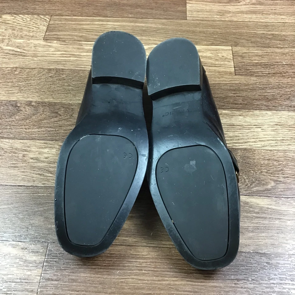 Mocasines Vionic para mujer talla 8 de cuero negro dorado de cadena gruesa Foto 2 de 4