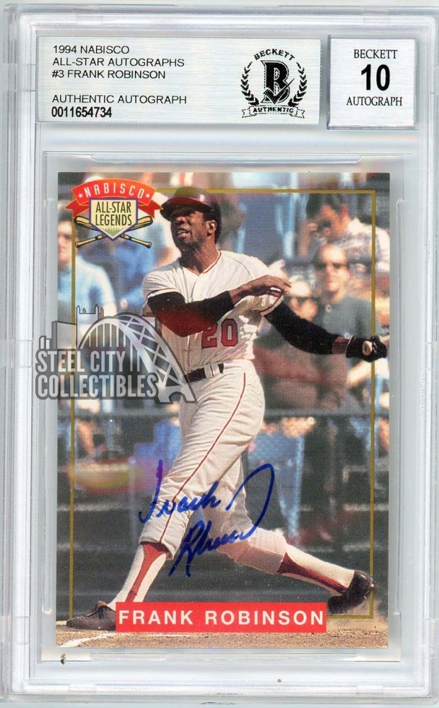 Frank Robinson Autographed Signed 1994 Nabisco All-Star Autograph Card #3 BAS 10 