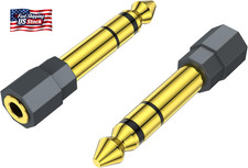2 Pack 6.35Mm 1/4 Male to 3.5Mm 1/8 Female Stereo Headphone Adapter Audio Jack P