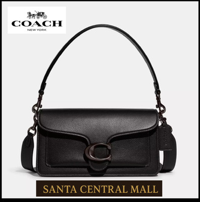 COACH CH857 Tabby Shoulder Bag 26 Polished Pebble Leather Black Outlet New SMM