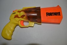 Nerf Gun Fortnite SR Blaster 4 Dart Hammer Action Yellow Orange HCX43 