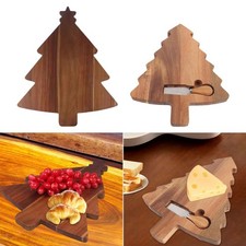 Planche à découper en bois pour sapin de Noël, plateau à fromages, plateau