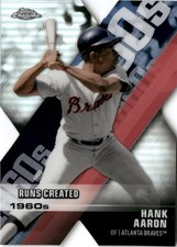 2020 Topps Chrome Decade of Dominance Die-Cuts Hank Aaron #DOD-4 Insert HOF