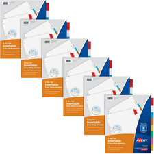 Big Tab Extra-Wide Insertable Dividers for 3 Ring Binders, 8-Tab Set, Multicolor