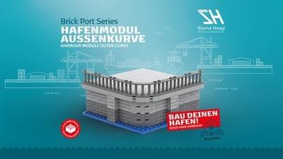Stone Heap Hafenmodul Gerade Hafen Modular Building Klemmbausteine 90 Teile NEU