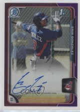2015 Bowman Chrome Prospects Purple Refractor 90/250 Erik Gonzalez Auto d4y