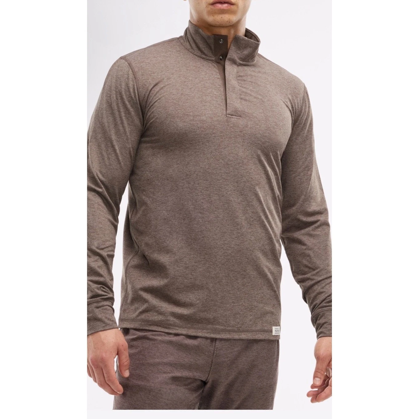 Peloton DreamBlend Classic Fit SNP Placket 412 Shirt Mens L Brown