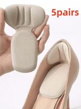 5 Pairs Heel Grip Pads Anti-Slip Shoe Inserts for Comfort & Blister Prevention