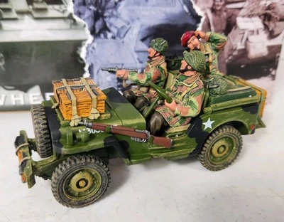 KING & COUNTRY MG029 WWII AIRBORNE RADIO JEEP FIGURINE 1/32 NIB RARE!! - Image 1 of 4
