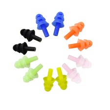 6Pairs Reusable Silicone Swimming Earplugs Soft and Flexible Ear Plugs for Sw