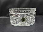 Waterford Overture Crystal Clear Glass~Open Oval Trinket Jewelry Dish 4" Long