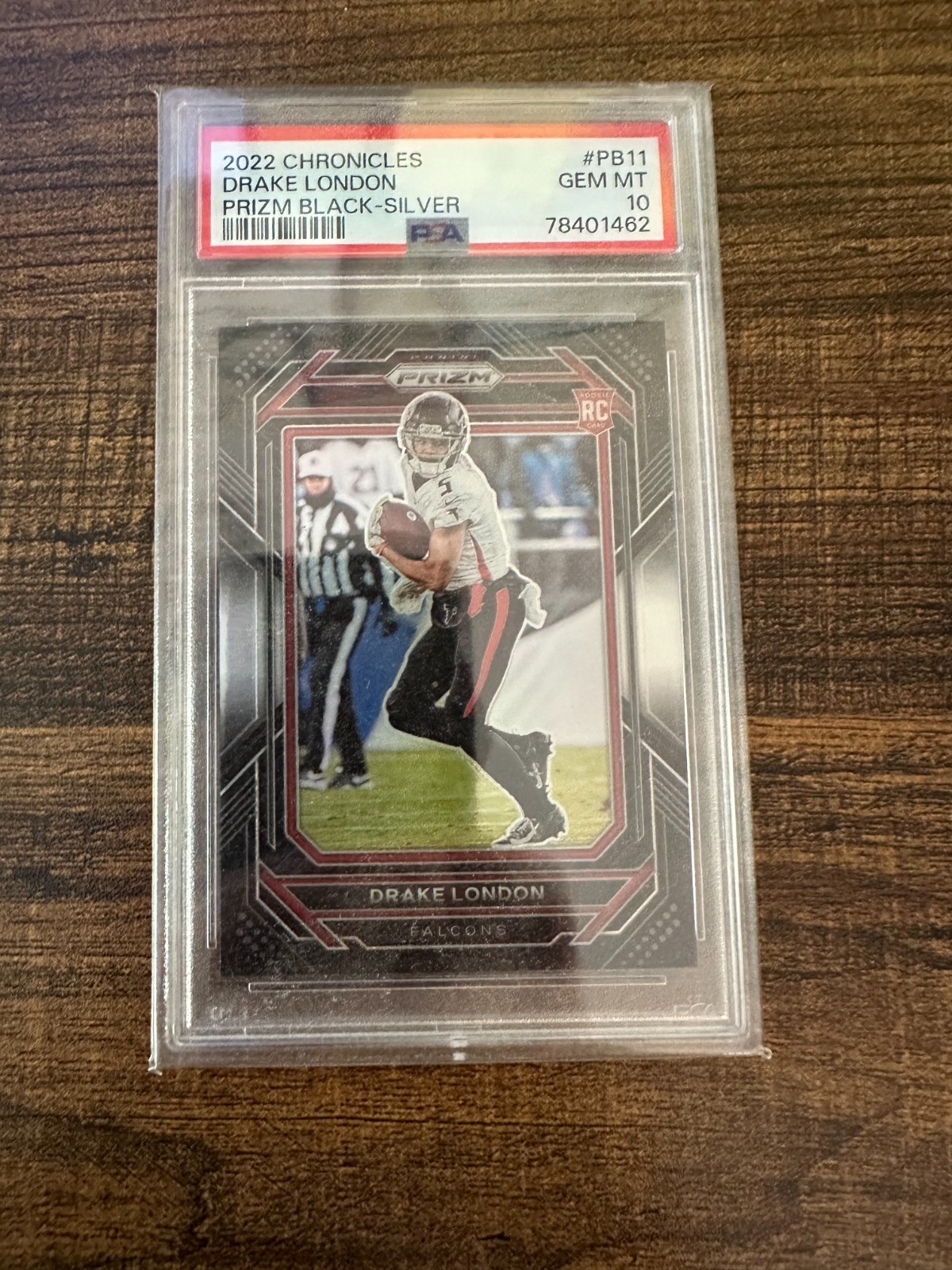 2022 Panini Chronicles Prizm Black Silver Drake London #PB11 PSA 10 GEM MT