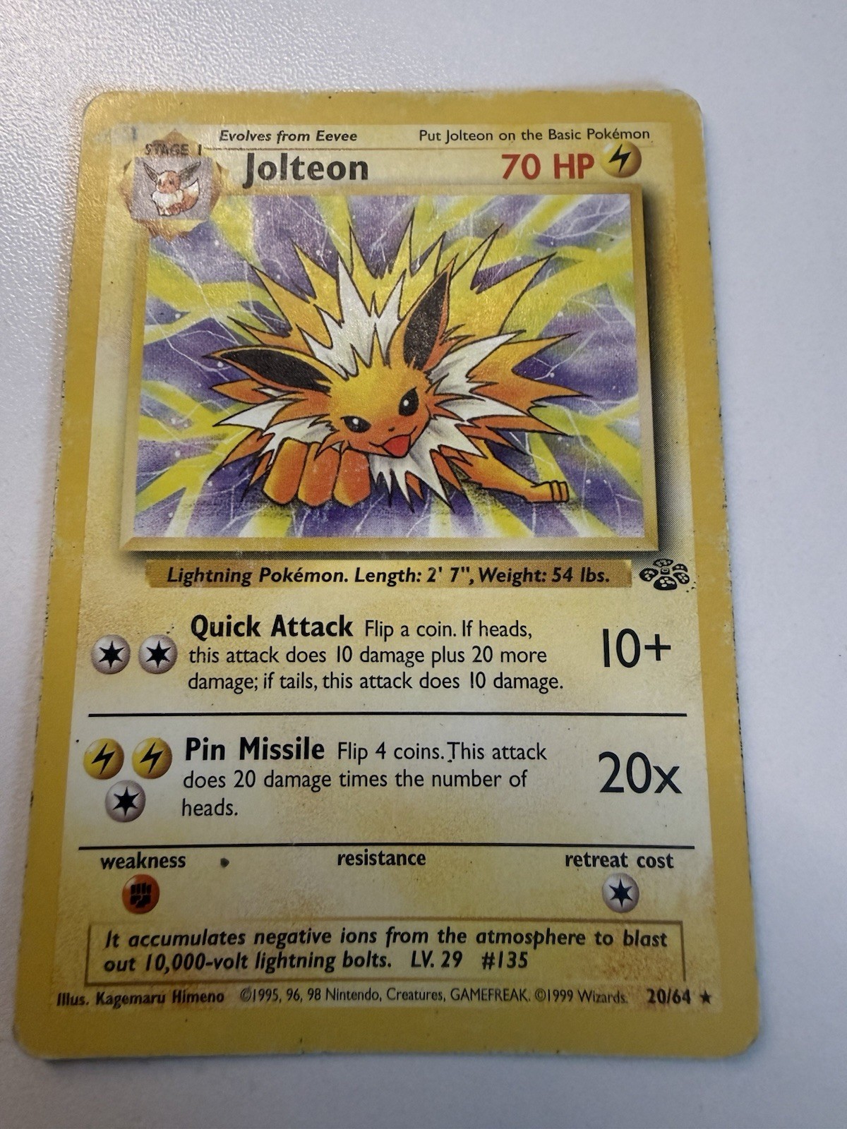 Jolteon 20/64 Jungle-Unlimited Edition Normal