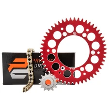 Primary Drive Gold X-Ring Chain Sprocket Kit Set Red for HONDA CR500R 1995-2001