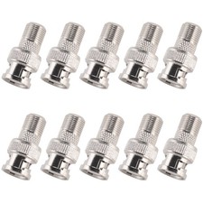 10pcs BNC Male Plug to F Female Jack Adapter Coax Connector Coupler CCTV5989