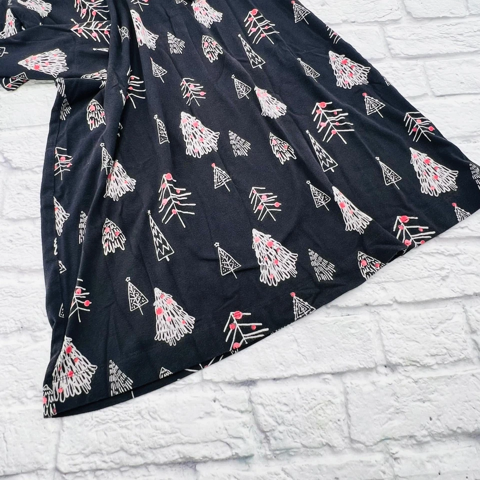 Camisón pijama árbol de Navidad negro Soma manga larga talla M tejido suave acogedor Foto 4 de 4