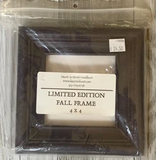 Heart In Hand Needleart LIMITED EDITION Cross Stitch Brown Wood FRAME 4” ~ NOS