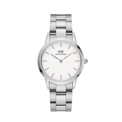 Daniel Wellington Iconic Link Watch 28mm White Silver Unused From Japan