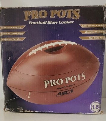 Pro Pots Football Slow Cooker FB77 1 and half  Quarts Non Skid Feet Parties