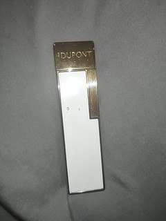S.T. Dupont Twiggy Lighter White Lacquer & Gold Jet Flame Portable Luxury