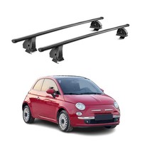 Stahl DachträGer FüR Fiat 500 2007-2026 TÜV AbschließBar 75 Kg 2Tlg Schwarz
