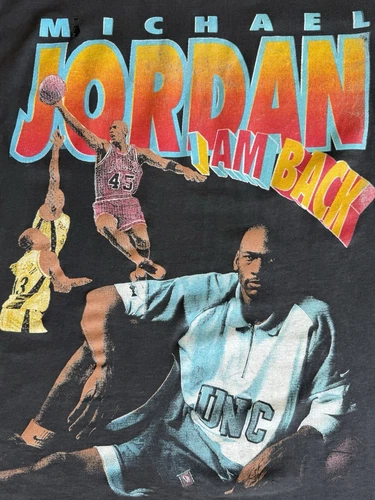 MICHAEL JORDAN RAP TEE SINGLE STITCH MENS LARGE 1990s vintage concert t-shirt, vintage, size L, single stitch, B+ condition