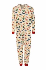 Adult Christmas Dinosaur Pajama Suit Jurassic Holiday Loungewear Size Med
