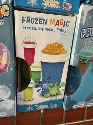 Frozen Magic Squeeze Cup Slushie Maker for Kids Teens, Multi-Color, Easy Make
