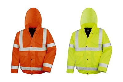 RESULT Arbeitsjacke Winter Jacke Kapuze Robust Neon Reflektoren S-3XL R217X NEU