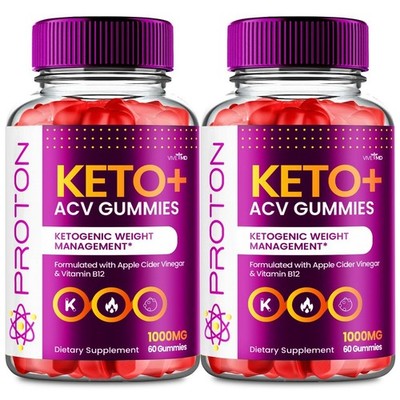 VIVE MD Proton Keto ACV Gummies 2 Pack 1000mg Apple Cider Vinegar Weight