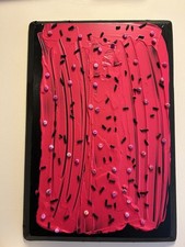 Quadro rosa su legno fatto a mano pezzo unico quercia bar hotel art decor con perline